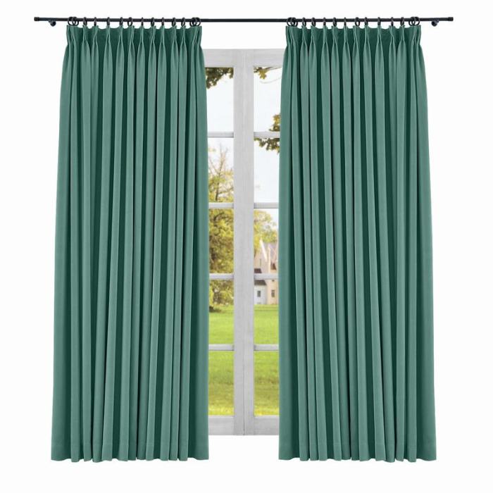Yeffa Pinch Pleated Curtain Blackout Lined Drapery Window Panel