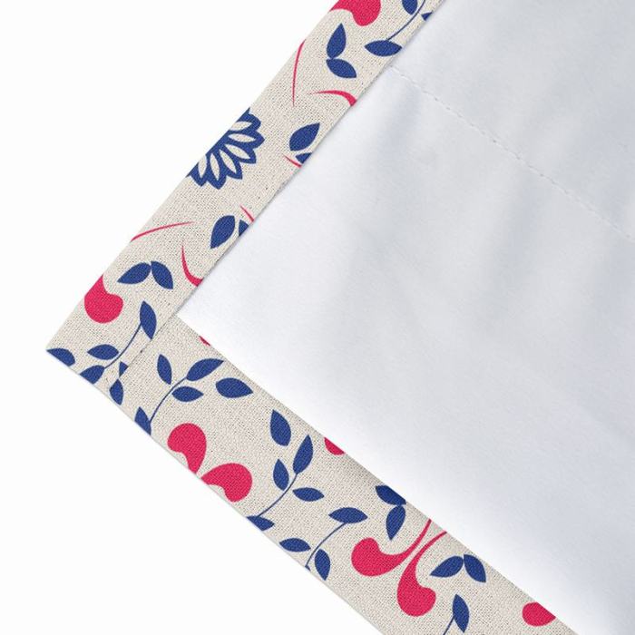 Floral Print Polyester Linen Curtain Drapery OPHELIA