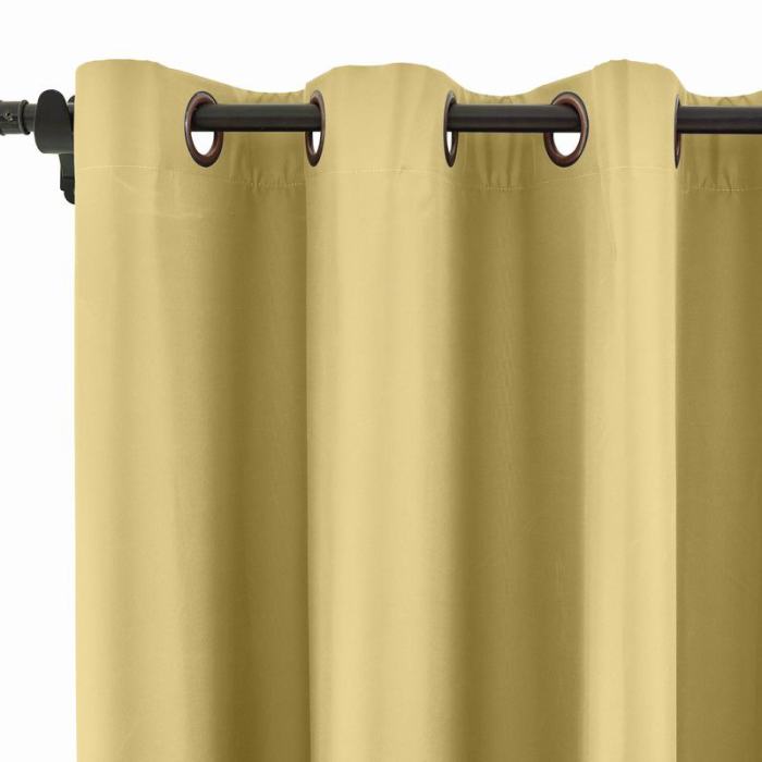 100% Blackout Curtain Grommet Drapery Foam Coated Curtain Saba