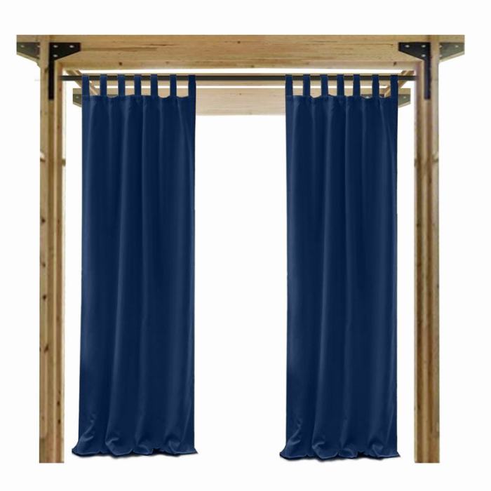Blackout Waterproof Outdoor Curtain Patio Drapery Custom ROSE