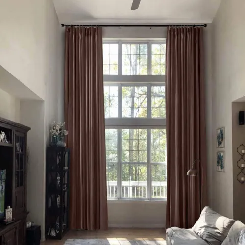 Extra Long Loft Drape Thermal Insulated Blackout Curtain Heavy Weight PAZ