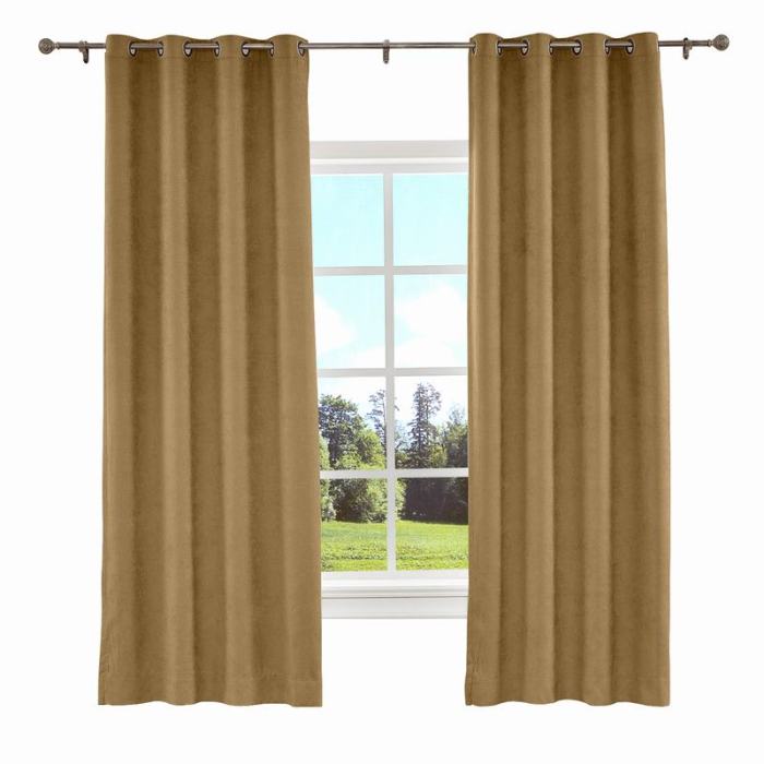 KANTE Polyester Cotton Drapery With Lining Curtains