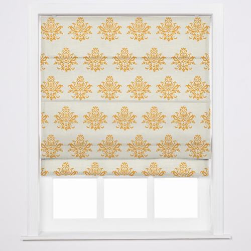 JULIA Abstract Print Polyester Linen Room Darkening Roman Shade
