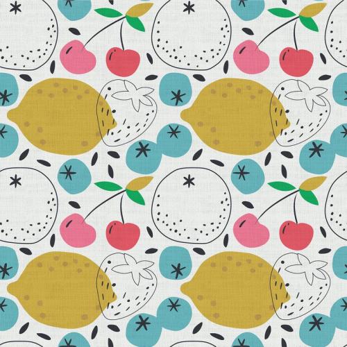 Summer Print Polyester Linen Curtain Drapery BODHI