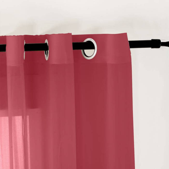 Nickel Grommet Indoor Outdoor Sheer Curtain Wide Opulent Voile Drape SCANDINA