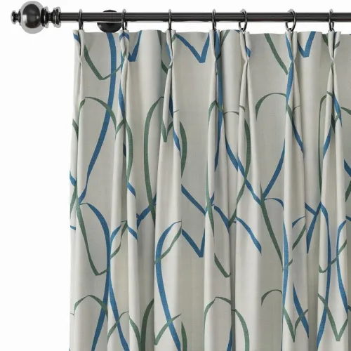 Love Print Polyester Linen Curtain Drapery with Privacy Blackout Thermal Lining CHRIS