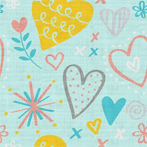 Kids Print Polyester Linen Curtain Drapery FINN