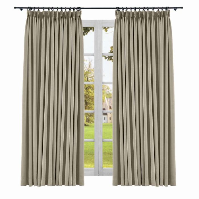 Yeffa Pinch Pleated Curtain Blackout Lined Drapery Window Panel