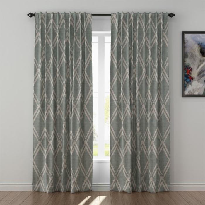 Geometic Print Polyester Linen Curtain Drapery ABSTRACT
