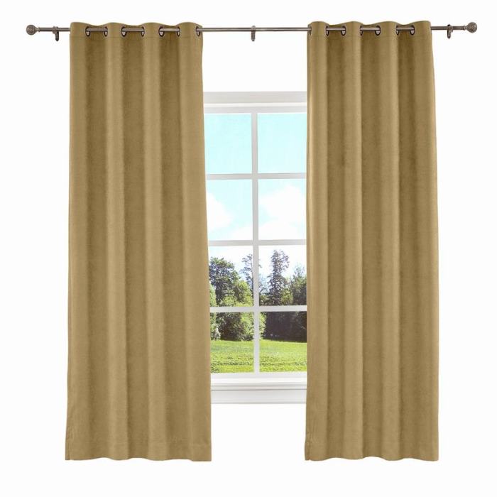 KANTE Polyester Cotton Drapery With Lining Curtains
