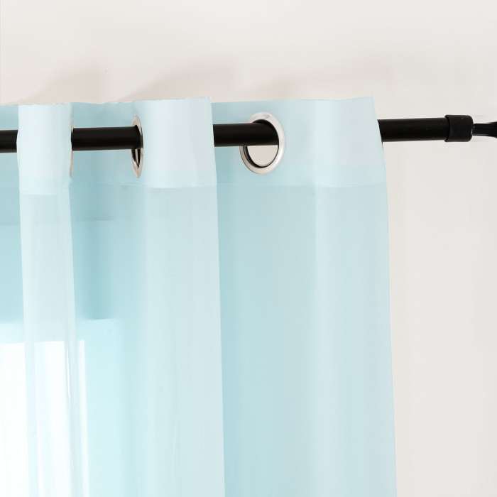 Nickel Grommet Indoor Outdoor Sheer Curtain Wide Opulent Voile Drape SCANDINA