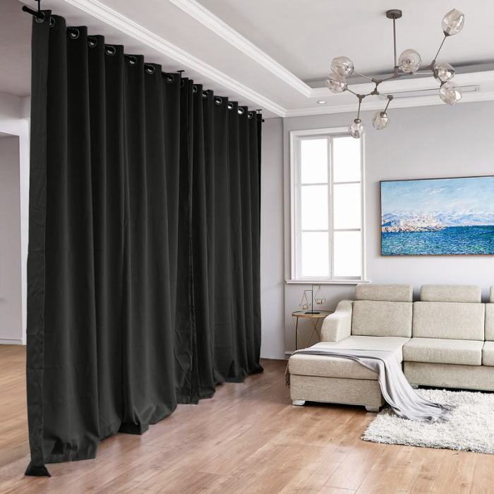 Hanging Rod Room Divider Curtain Kit for Any Space