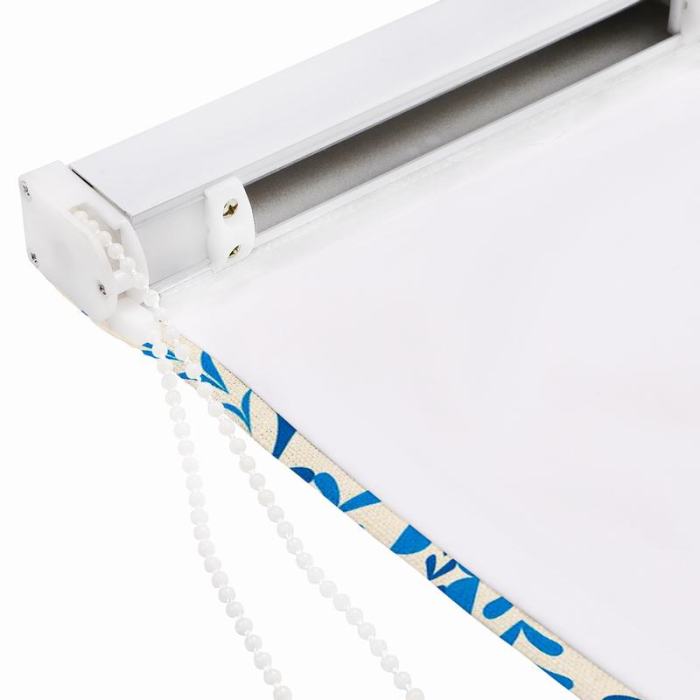 ARIEL Paisley Print Polyester Linen Roman Shade