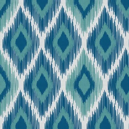 Geometric Print Polyester Linen Curtain Drapery with Privacy Blackout Thermal Lining CLIFF