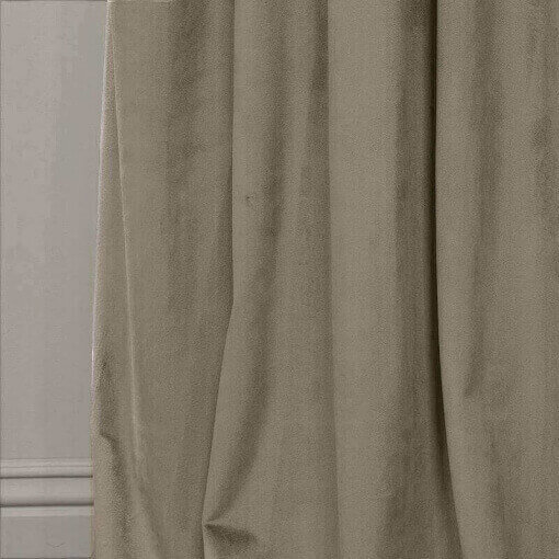 Flat Hook Velvet Curtain Drape with Blackout Lined For Track with Ring Clip or Traverse Rod and Rod with Rings Birkin