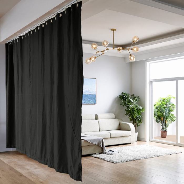 Ceiling Track Room Divider Curtain Kit for Any Space