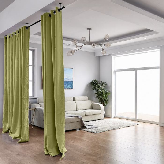 Hanging Rod Room Divider Curtain Kit for Any Space