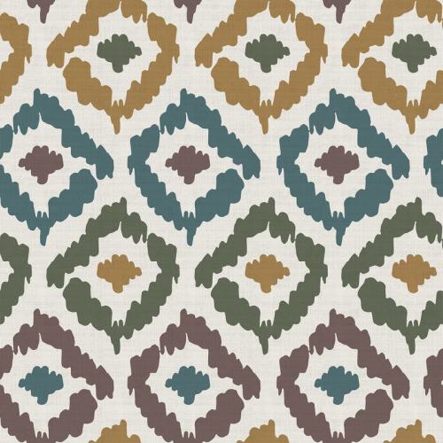 Abstract Print Polyester Linen Curtain Drapery ARYAN