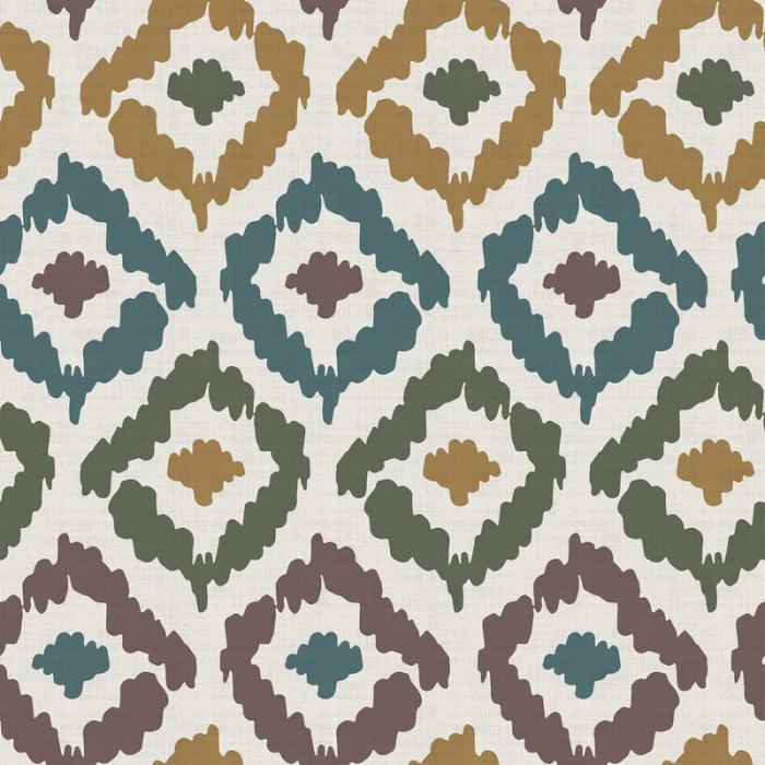 Abstract Print Polyester Linen Curtain Drapery ARYAN