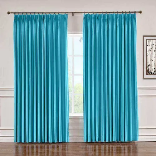 CUSTOM Lao Hang Zhou Lake Blue Polyester Cotton Thermal Insulated Curtain