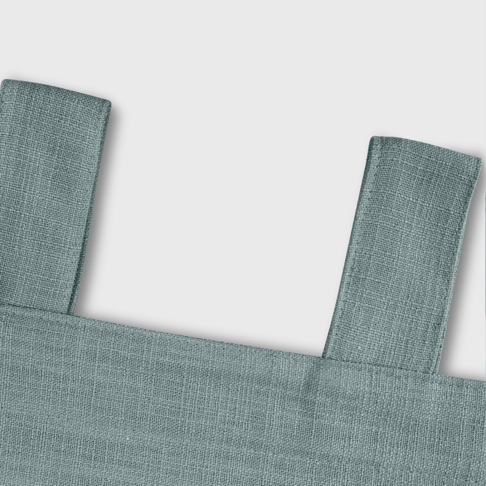 Tab Top Faux Linen with Blackout Lined Window Curtain Panel LIZ