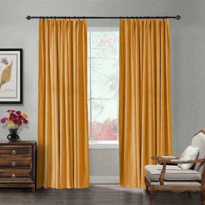 CUSTOM Birkin Orange Velvet Curtain Drapery With Lining For Traverse Rod Pole or Track