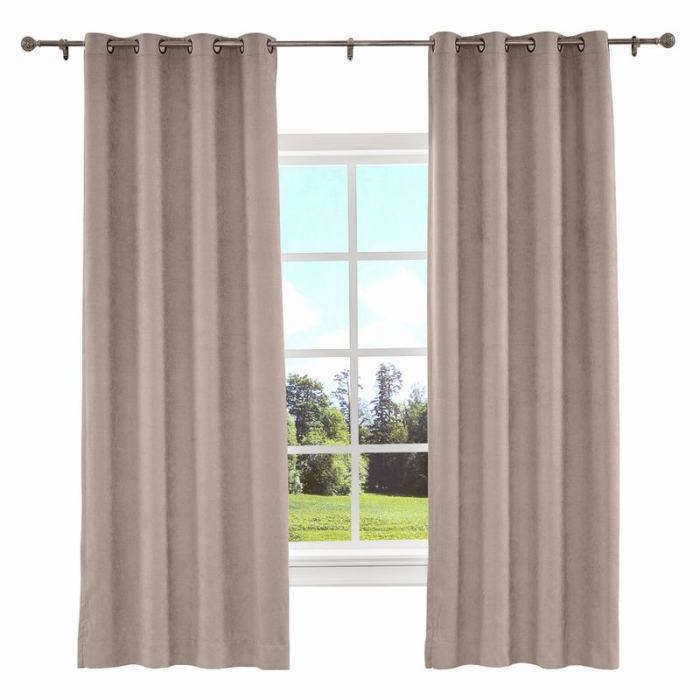 KANTE Polyester Cotton Drapery With Lining Curtains