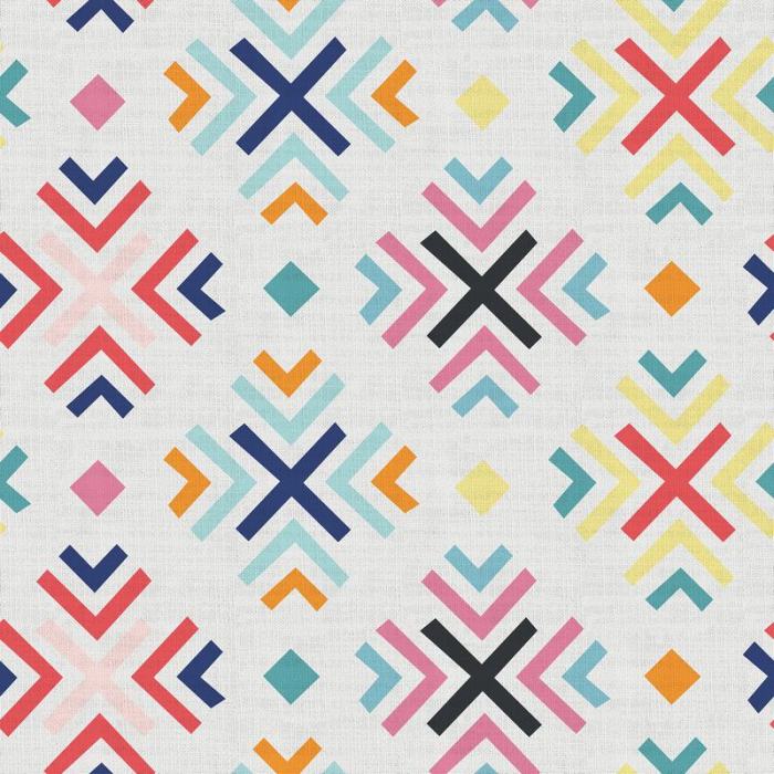Geometric Print Polyester Linen Curtain Drapery ARAV