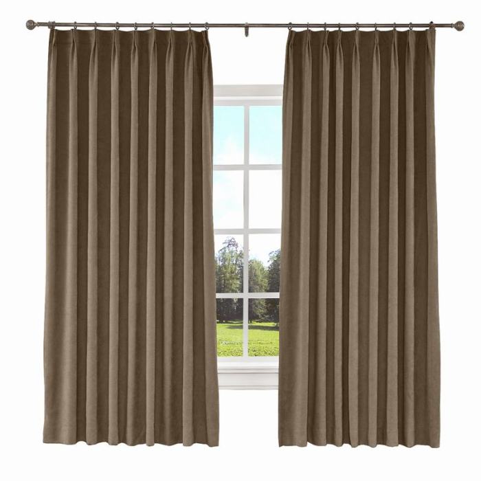 KANTE Polyester Cotton Drapery With Lining Curtains