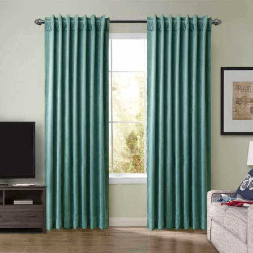 CUSTOM Birkin Teal Velvet Curtain Drapery With Lining For Traverse Rod Pole or Track