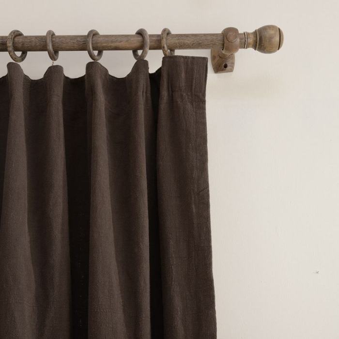 Cotton Linen Curtain Drapery Lined Curtain MASHA