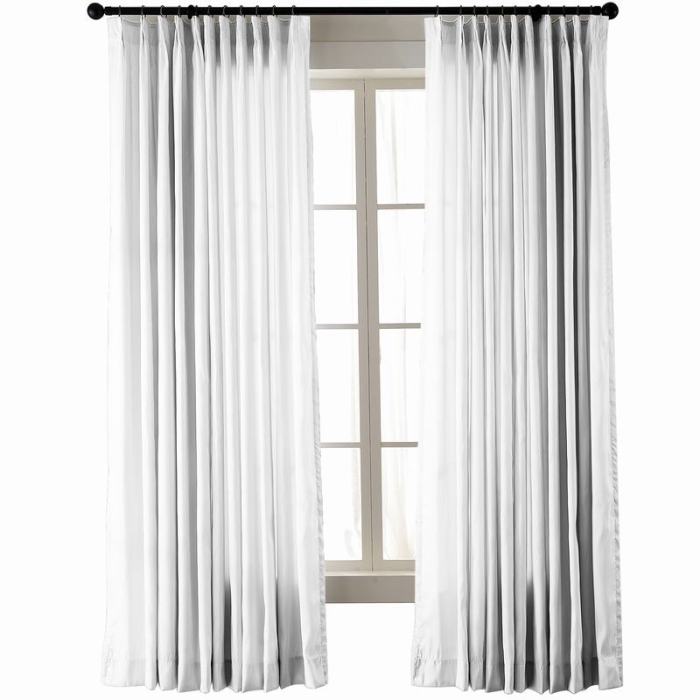 Textured Faux Dupioni Silk Curtain Drapery YUN