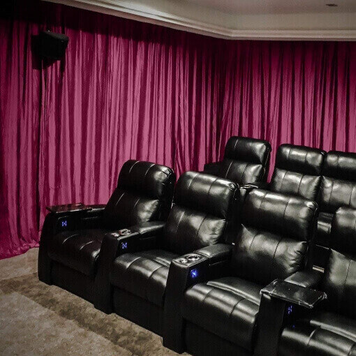 Pinch Pleated Velvet Blackout Lined Home Movie Theater Curtain Drape Panel BIRKIN