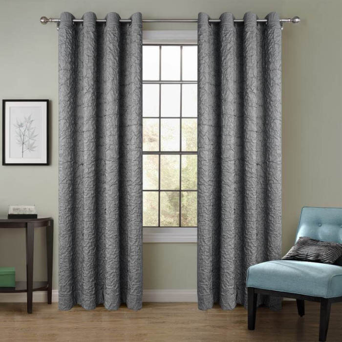 Antique Bronze Grommet Wrinkle Blackout Curtain Drapes