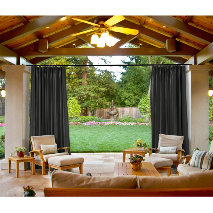 Pinch Pleated Outdoor Curtain Edoardo
