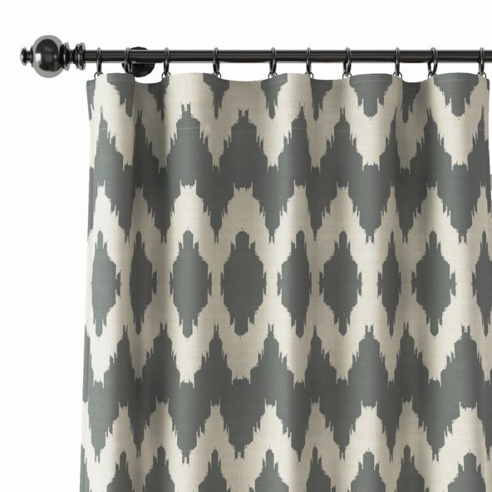 Geometric Print Polyester Linen Curtain Drapery HENRY