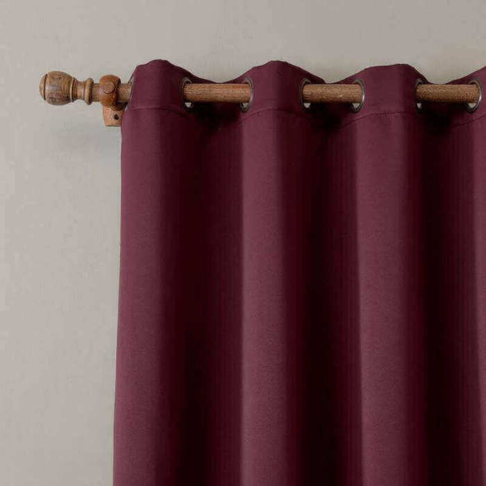 CUSTOM EDOARDO Burgundy Indoor Blackout Curtain