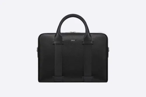 Briefcase Black Grained Calfskin