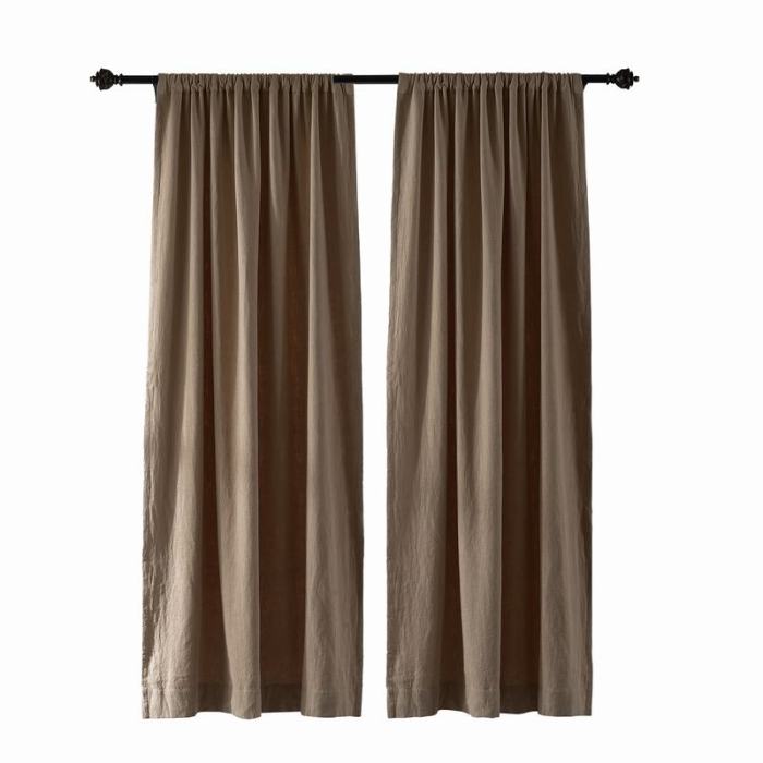 Cotton Linen Curtain Drapery Lined Curtain MASHA