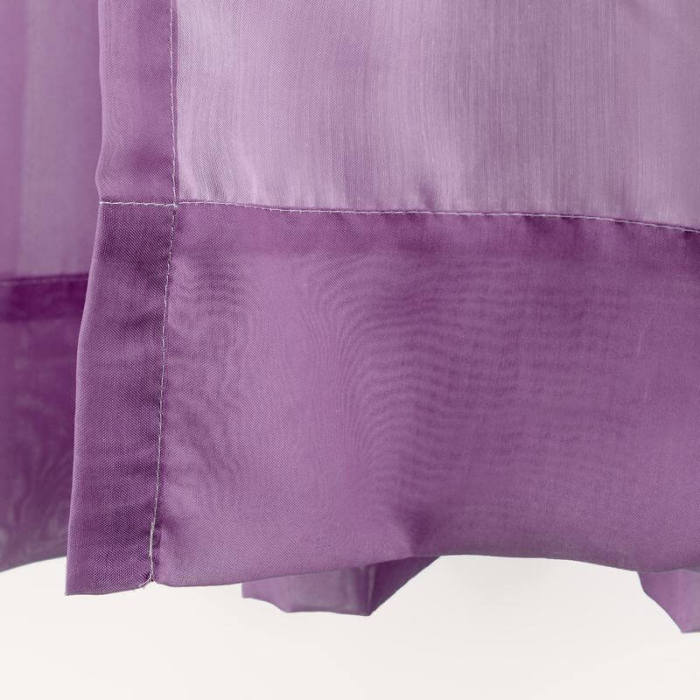 3 Inches Rod Pocket Gradient Ombre Sheer Curtain with 1 Inch Flange Tulle Gradual Sheer Drape HANNA