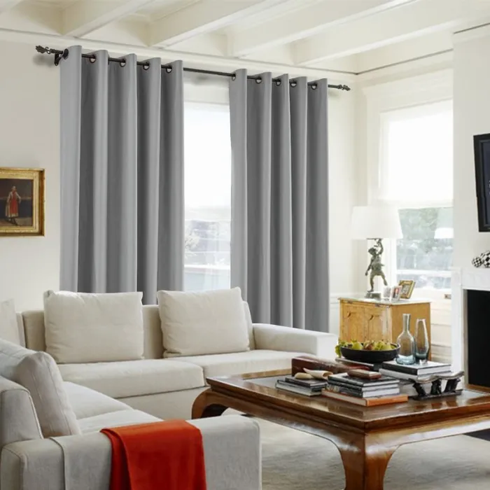 100% Blackout Curtain Grommet Drapery Foam Coated Curtain Saba