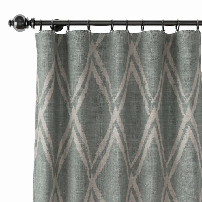 Geometic Print Polyester Linen Curtain Drapery ABSTRACT