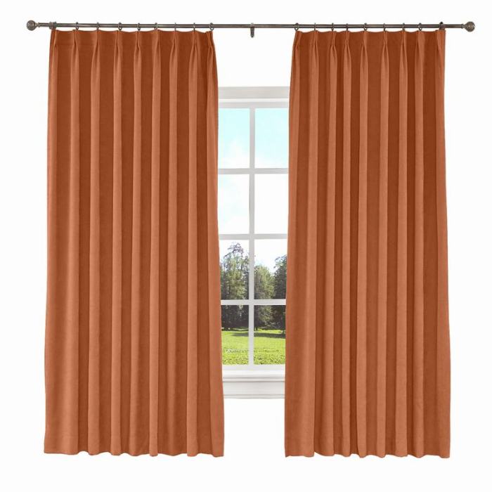 KANTE Polyester Cotton Drapery With Lining Curtains