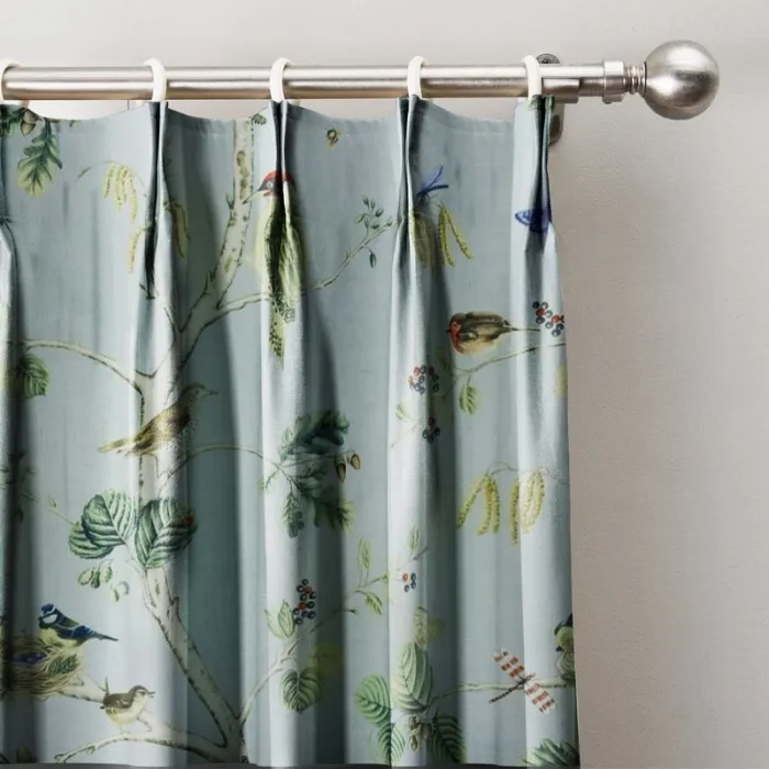 Rural Pastoral Print Window Curtain Pinch Pleated Blackout Lining Darpe Panel BQ66281