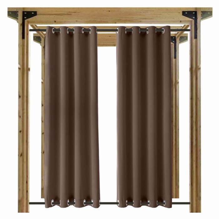 Blackout Waterproof Outdoor Curtain Patio Drapery Custom ROSE