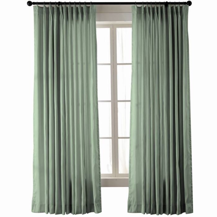 Textured Faux Dupioni Silk Curtain Drapery YUN