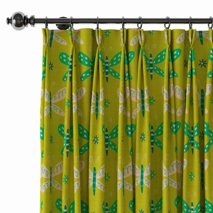 Animals Print Polyester Linen Curtain Drapery with Privacy Blackout Thermal Lining CECIL