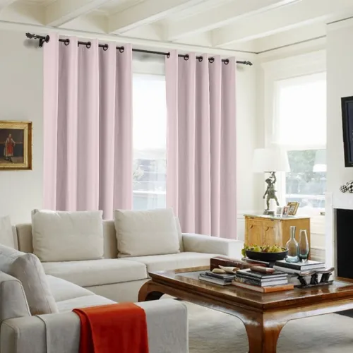 100% Blackout Curtain Grommet Drapery Foam Coated Curtain Saba