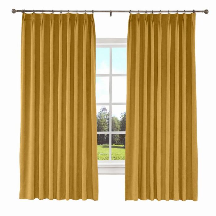 KANTE Polyester Cotton Drapery With Lining Curtains