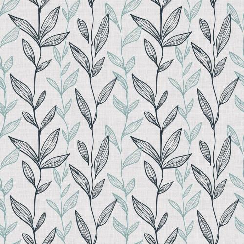 Nature Print Polyester Linen Curtain Drapery EZRA